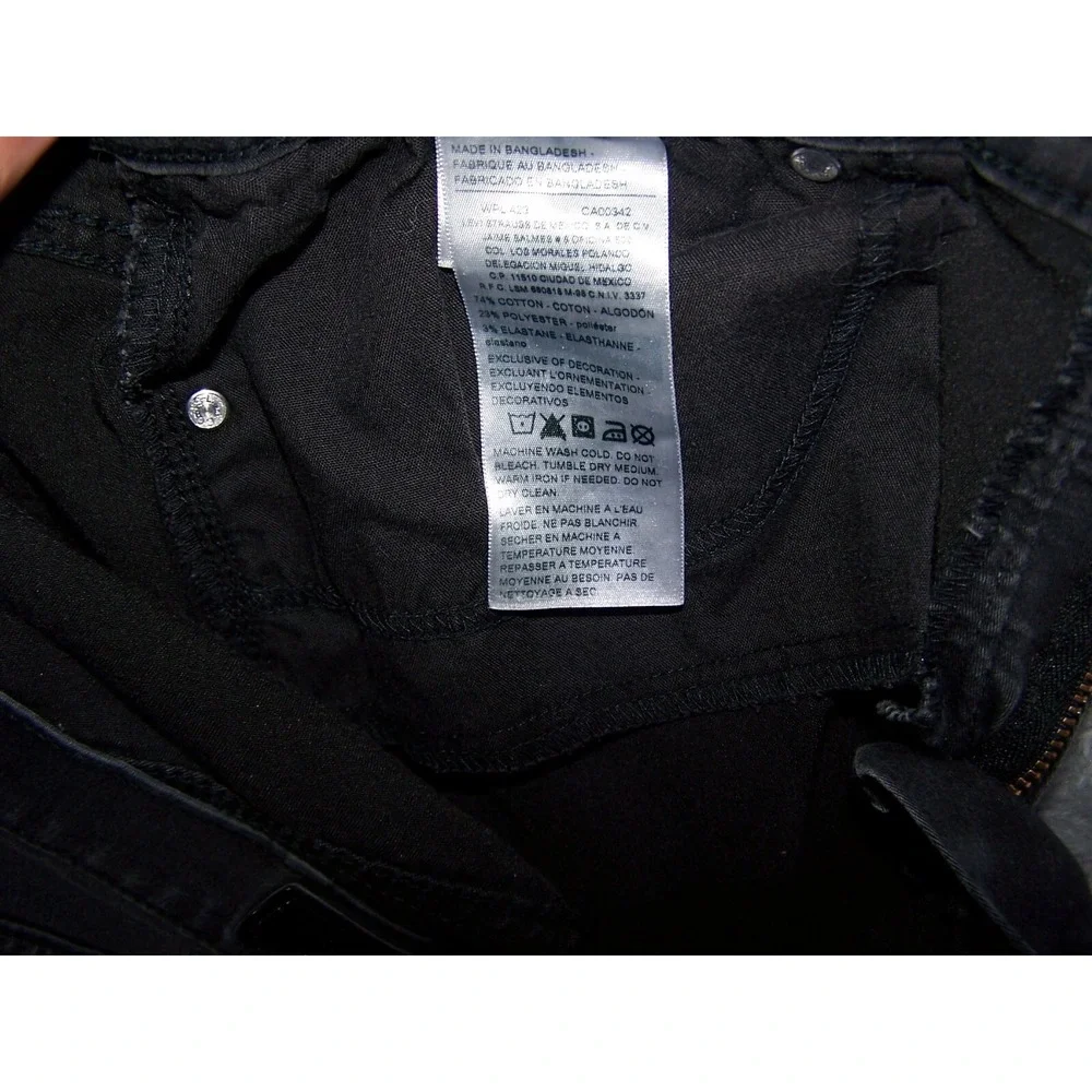 Levi's Denizen Jeans Women's  18S 34X26.5 Curvy‎ Skinny Black